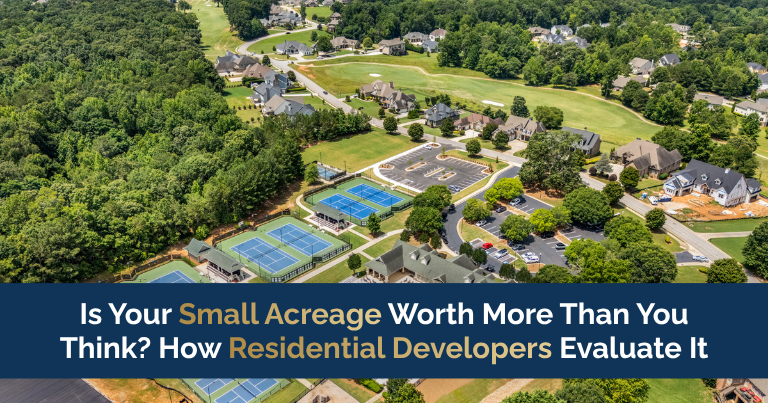 Evaluating small acreage land for sale to developers